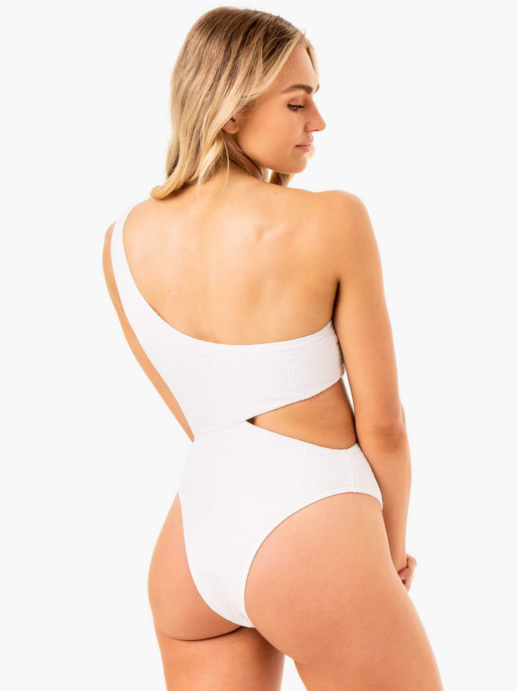 Sous Vêtement Ryderwear Paradise Cut Out One Piece Blanche Femme | LFC-87308747