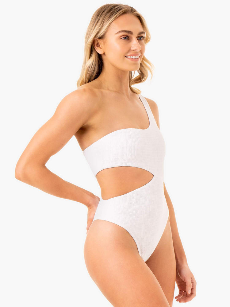 Sous Vêtement Ryderwear Paradise Cut Out One Piece Blanche Femme | LFC-87308747