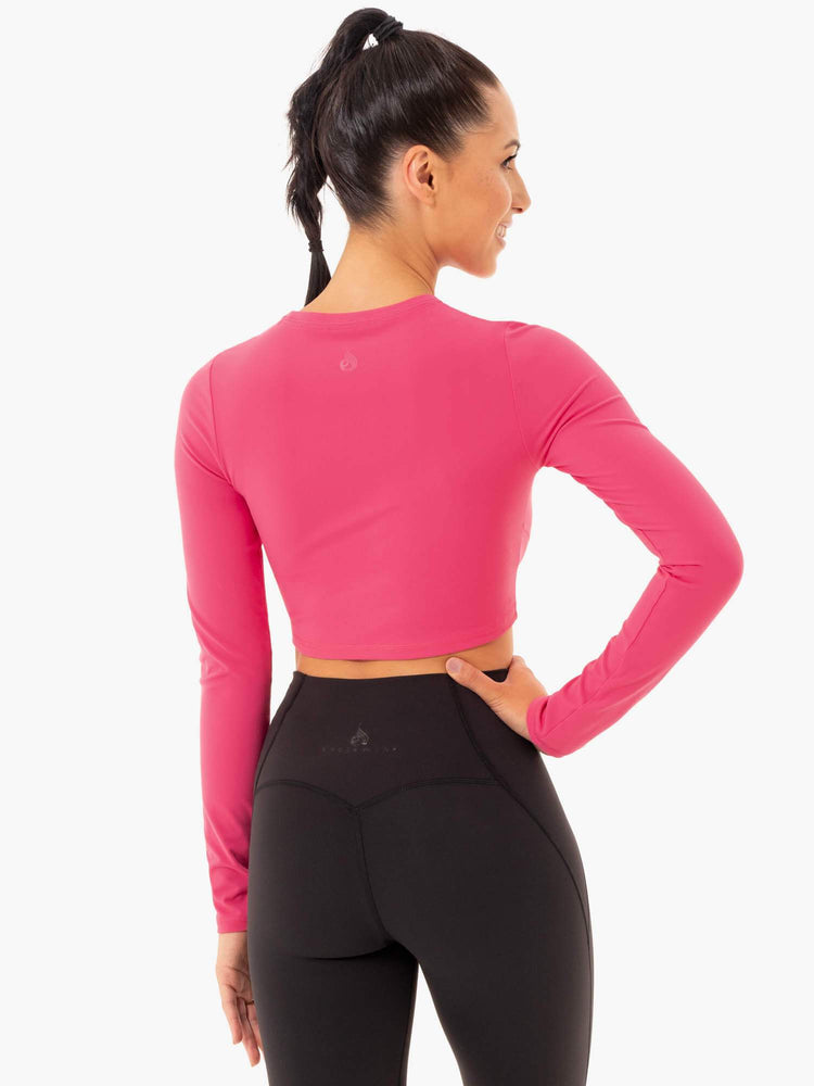 Hauts Ryderwear Sola Long Sleeve Rose Femme | QHC-36884994