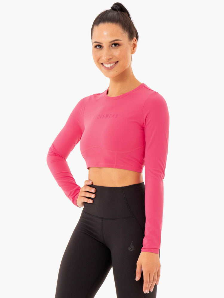 Hauts Ryderwear Sola Long Sleeve Rose Femme | QHC-36884994