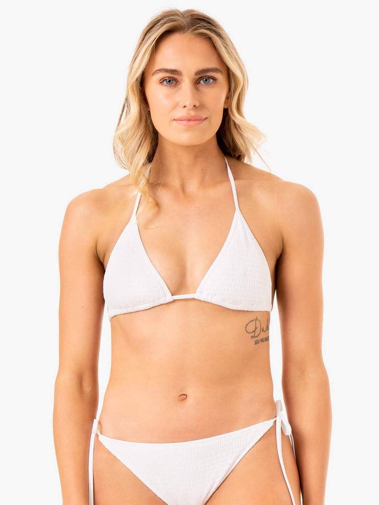 Hauts Ryderwear Paradise Triangle Bikini Blanche Femme | UEL-13413443