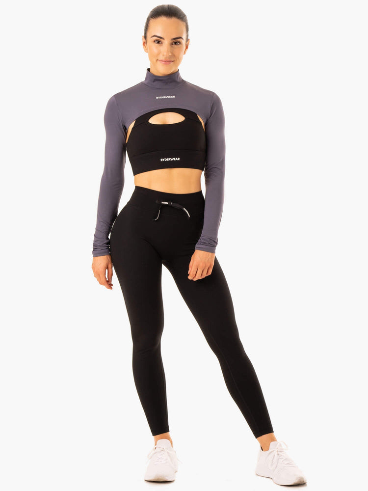 Hauts Ryderwear Replay Super Crop Grise Femme | UYC-15761889