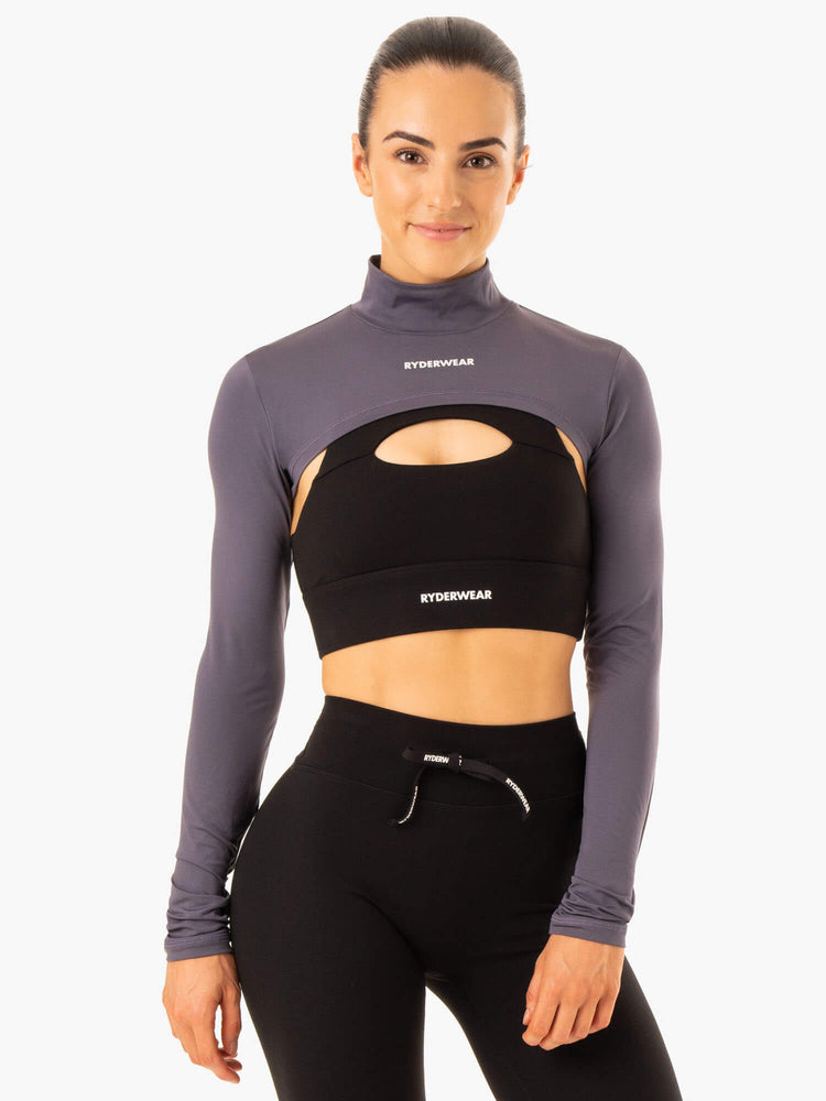 Hauts Ryderwear Replay Super Crop Grise Femme | UYC-15761889