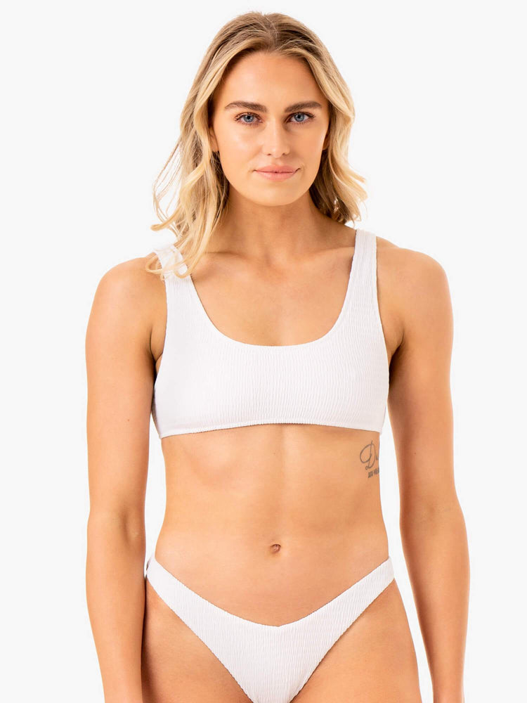 Hauts Ryderwear Paradise Scoop Bikini Blanche Femme | VVE-74285037