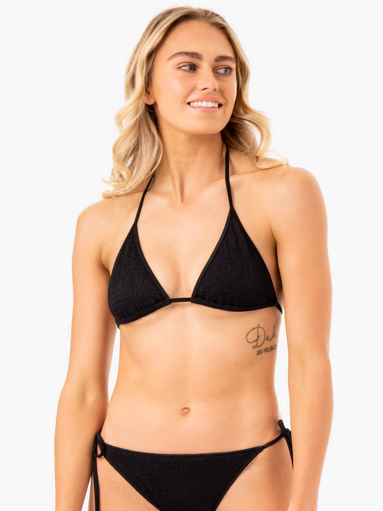 Hauts Ryderwear Paradise Triangle Bikini Noir Femme | IYT-79089264