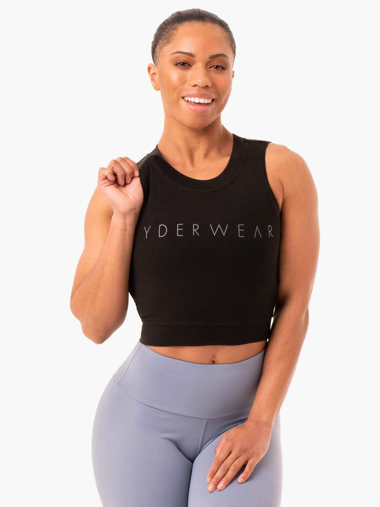 Hauts Ryderwear Motion Crop Noir Femme | RJV-86015272