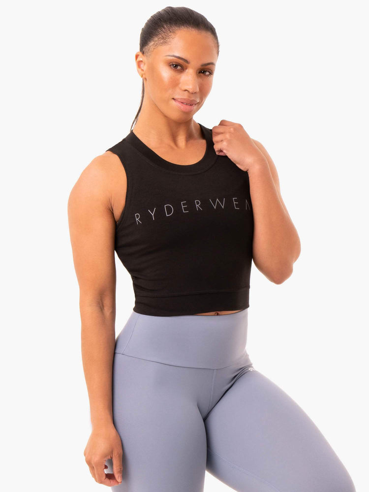 Hauts Ryderwear Motion Crop Noir Femme | RJV-86015272