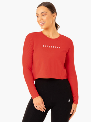 Hauts Ryderwear Foundation Long Sleeve Rouge Femme | BYS-66060582