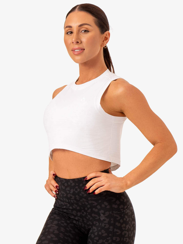 Debardeur Ryderwear Ultra Scoop Blanche Femme | NWX-90421562