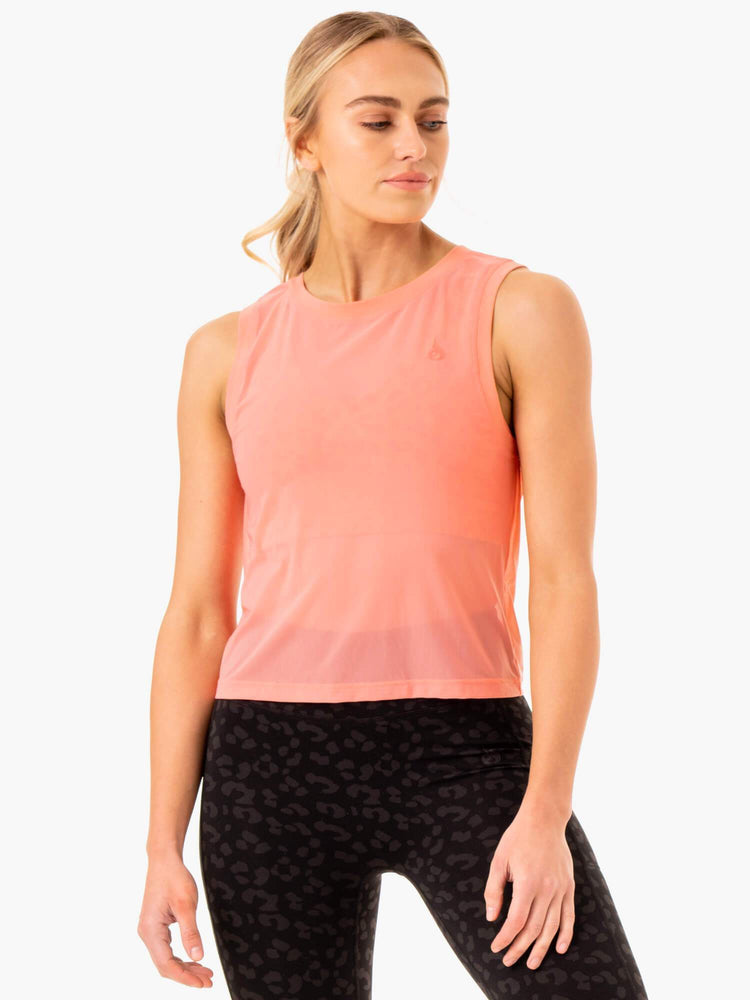 Debardeur Ryderwear Ultra Mesh Corail Femme | DKL-94828238