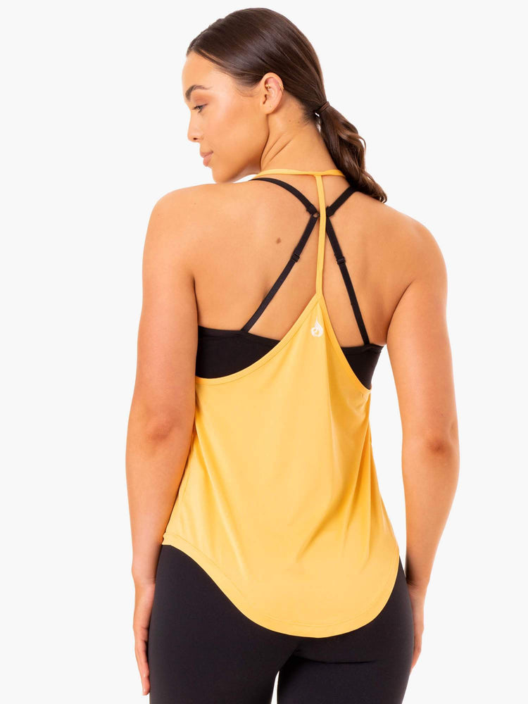 Debardeur Ryderwear Staples Slinky T-Back Mangue Femme | YKG-71914710