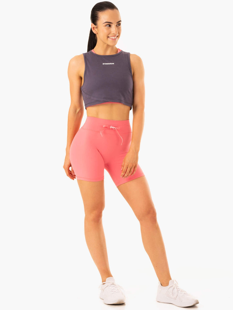 Debardeur Ryderwear Replay Cross Over Grise Femme | CLC-45481626