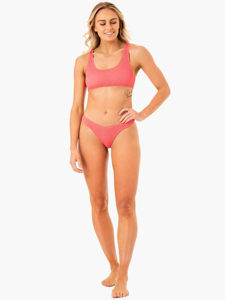 Hauts Ryderwear Paradise Scoop Bikini Corail Femme | RIM-39128937