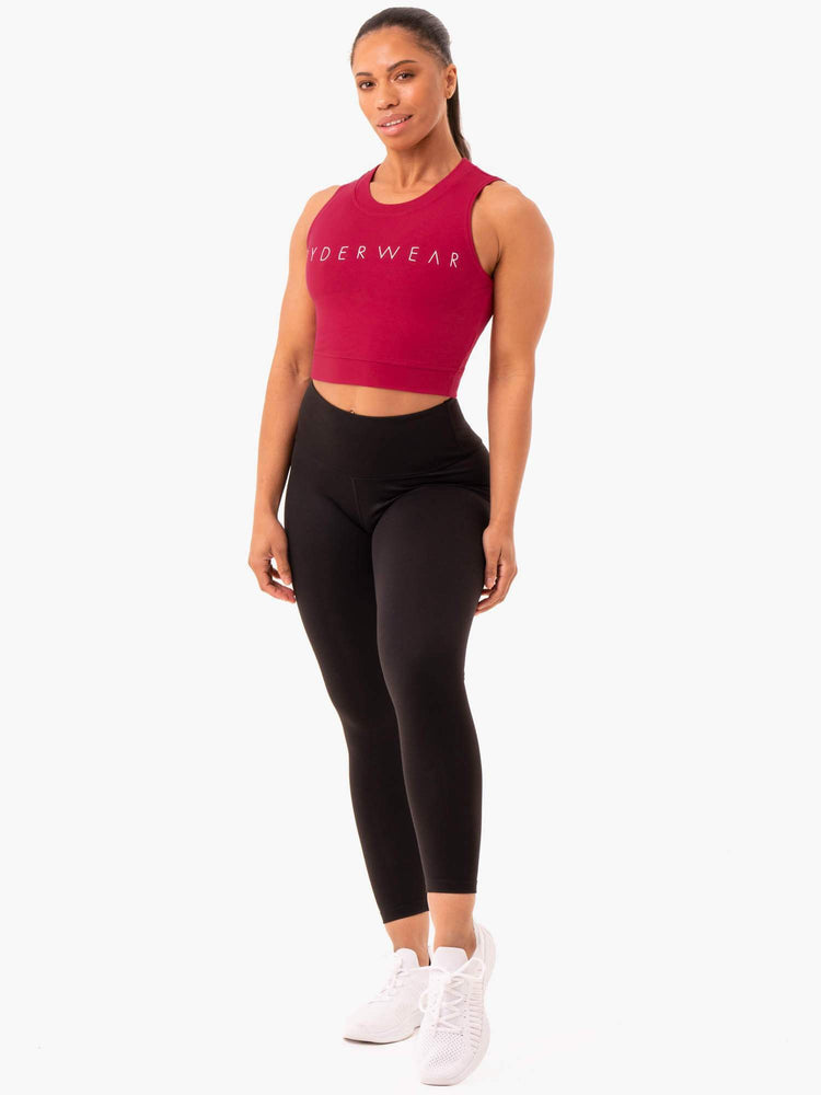 Hauts Ryderwear Motion Crop Rouge Femme | FHJ-87110173