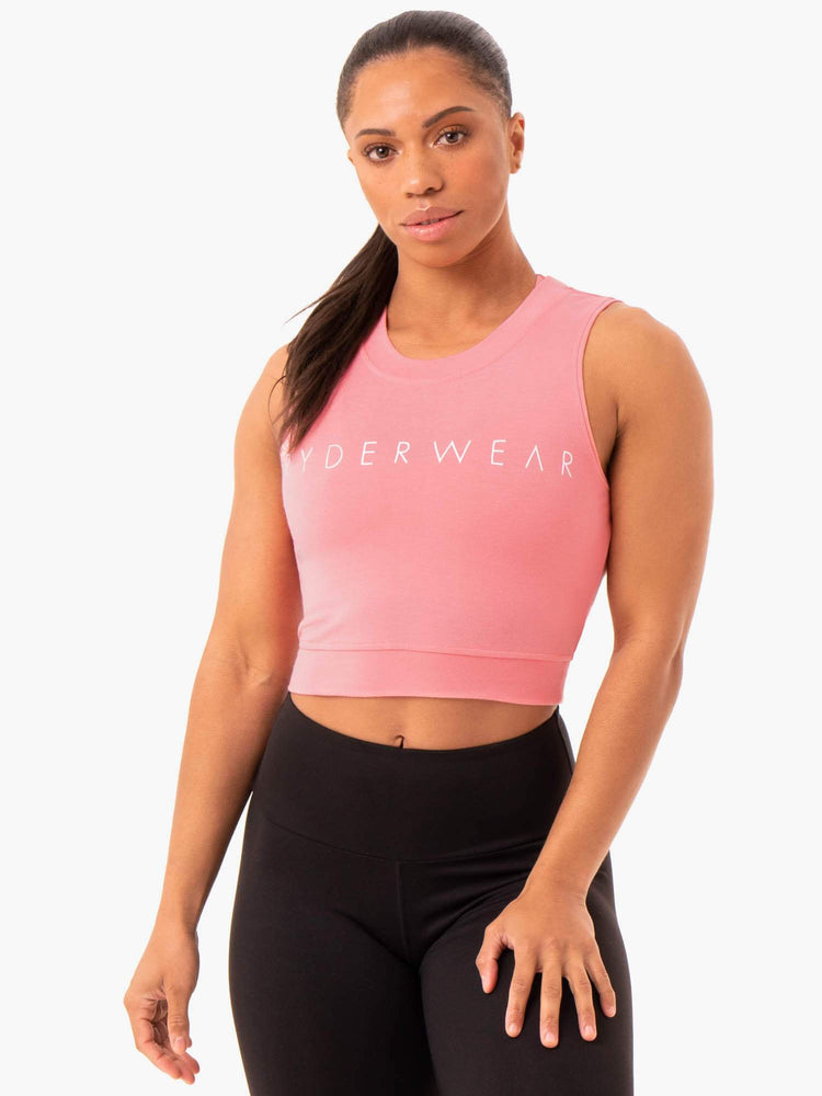 Hauts Ryderwear Motion Crop Rose Femme | EWL-46510685