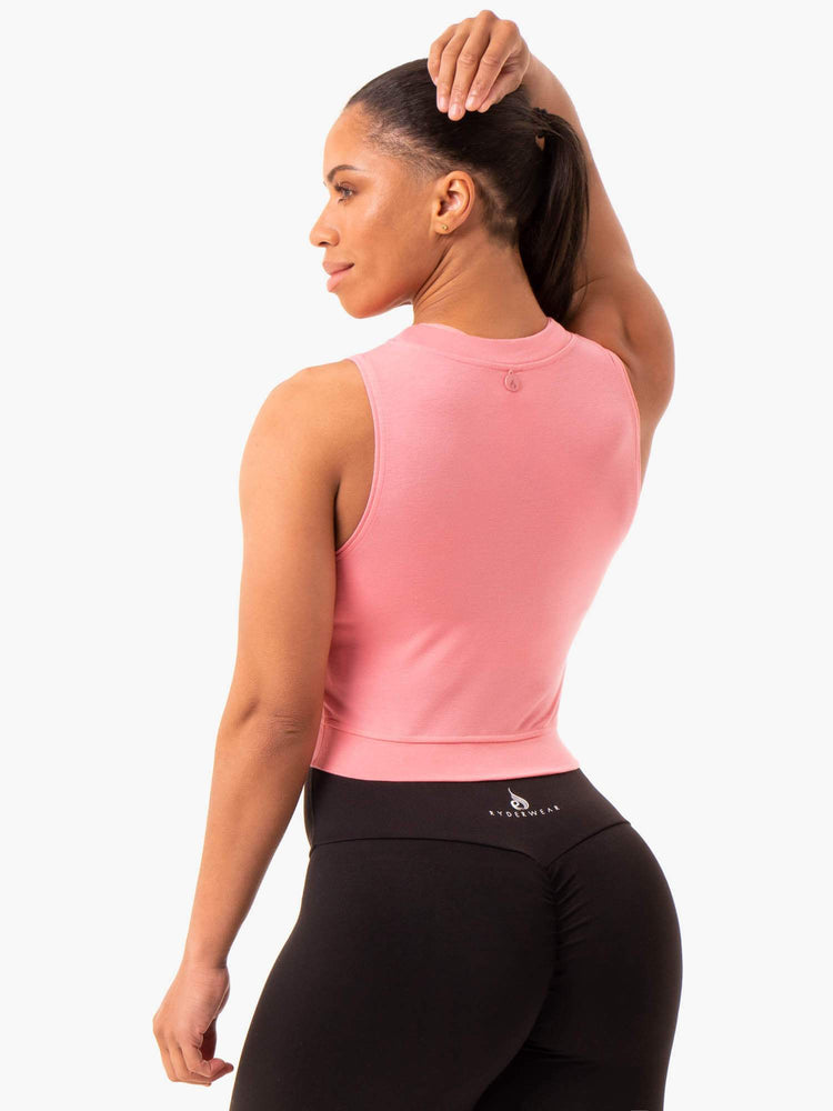 Hauts Ryderwear Motion Crop Rose Femme | EWL-46510685