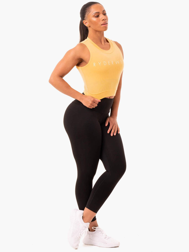 Hauts Ryderwear Motion Crop Mangue Femme | ZXR-62774931