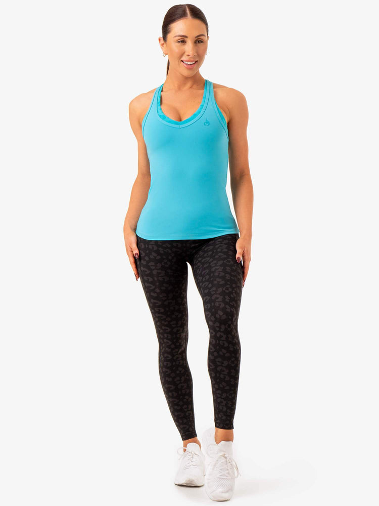 Debardeur Ryderwear Ultra Compression Turquoise Femme | LZL-62063169