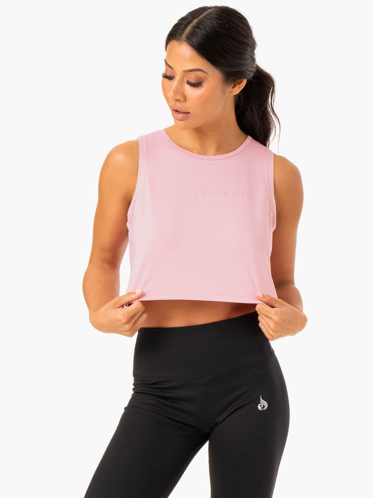 Debardeur Ryderwear Hybrid Muscle Rose Femme | GQL-68202716