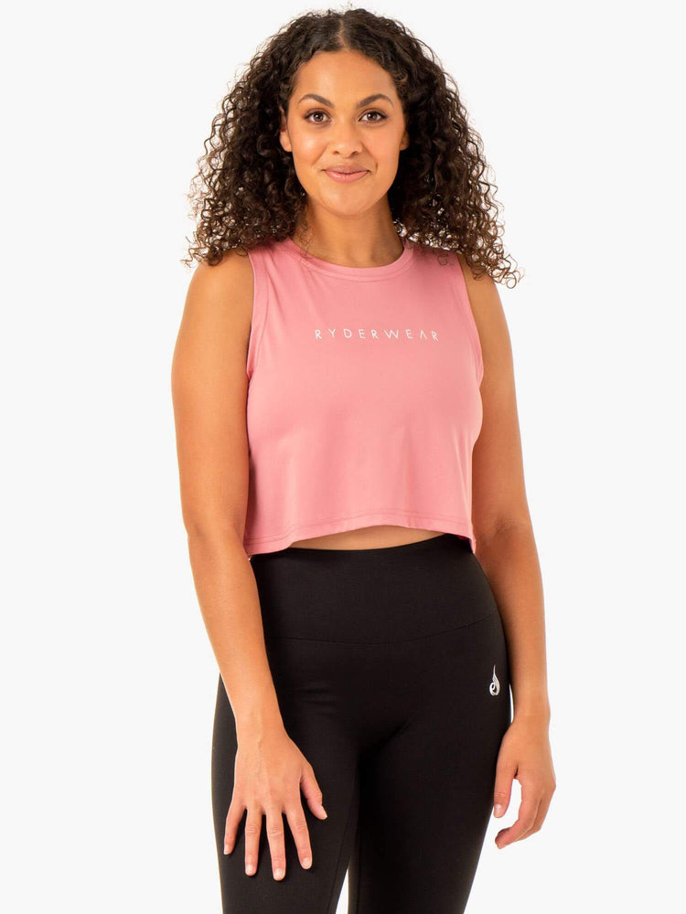 Debardeur Ryderwear Hybrid Muscle Rose Femme | PLL-78121825