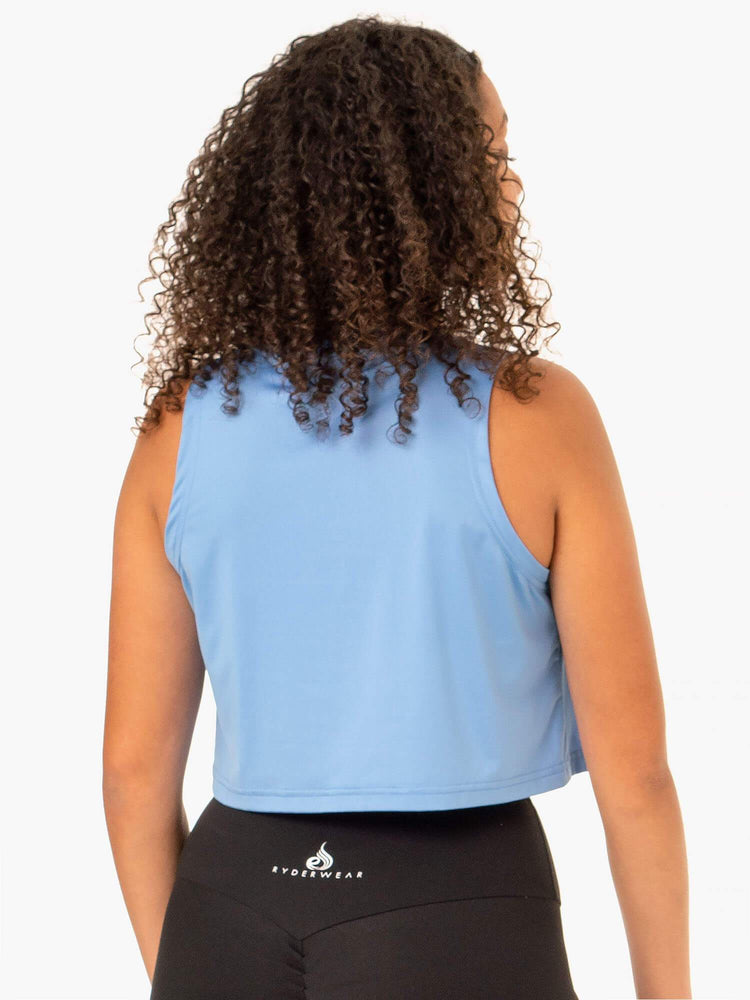 Debardeur Ryderwear Hybrid Muscle Bleu Femme | JOT-42621206