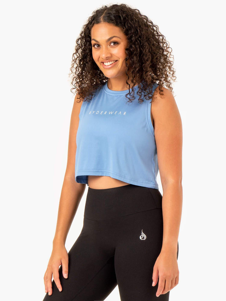 Debardeur Ryderwear Hybrid Muscle Bleu Femme | JOT-42621206