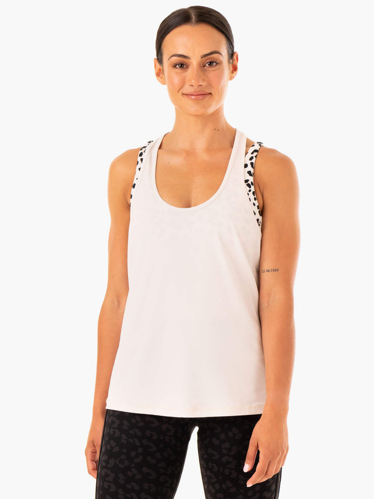 Debardeur Ryderwear Evolution Racer Back Blanche Femme | LZO-33868527