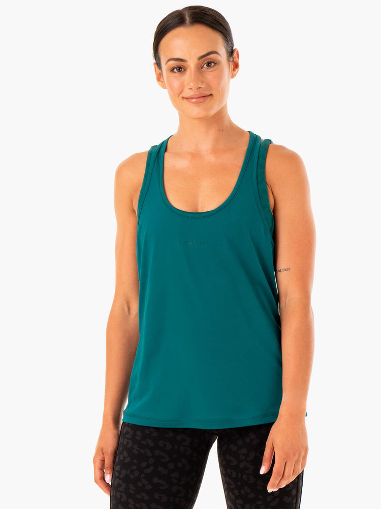 Debardeur Ryderwear Evolution Racer Back Turquoise Femme | YUX-28820831