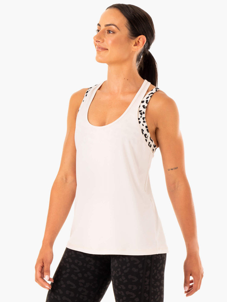 Debardeur Ryderwear Evolution Racer Back Blanche Femme | LZO-33868527