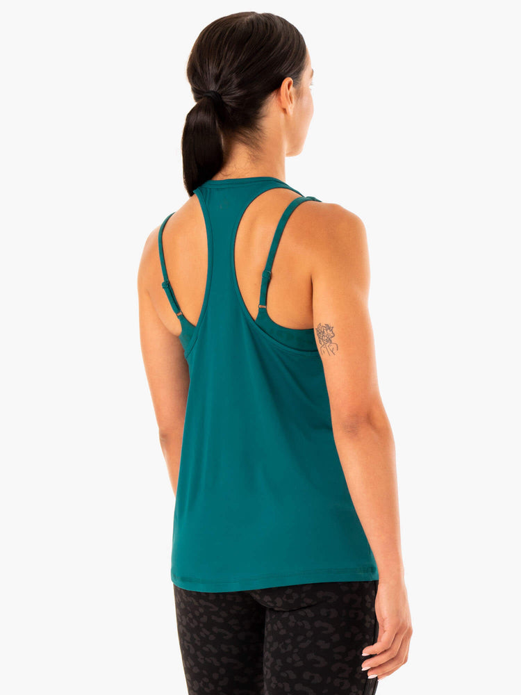 Debardeur Ryderwear Evolution Racer Back Turquoise Femme | YUX-28820831