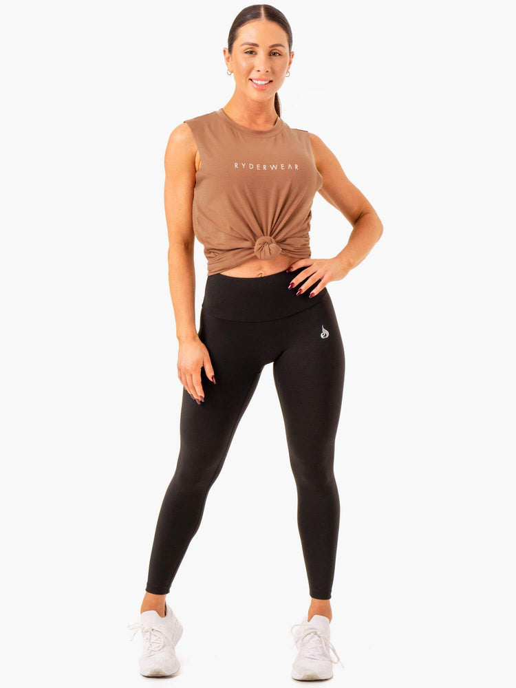 Debardeur Ryderwear Foundation Muscle Beige Femme | IEE-11042680