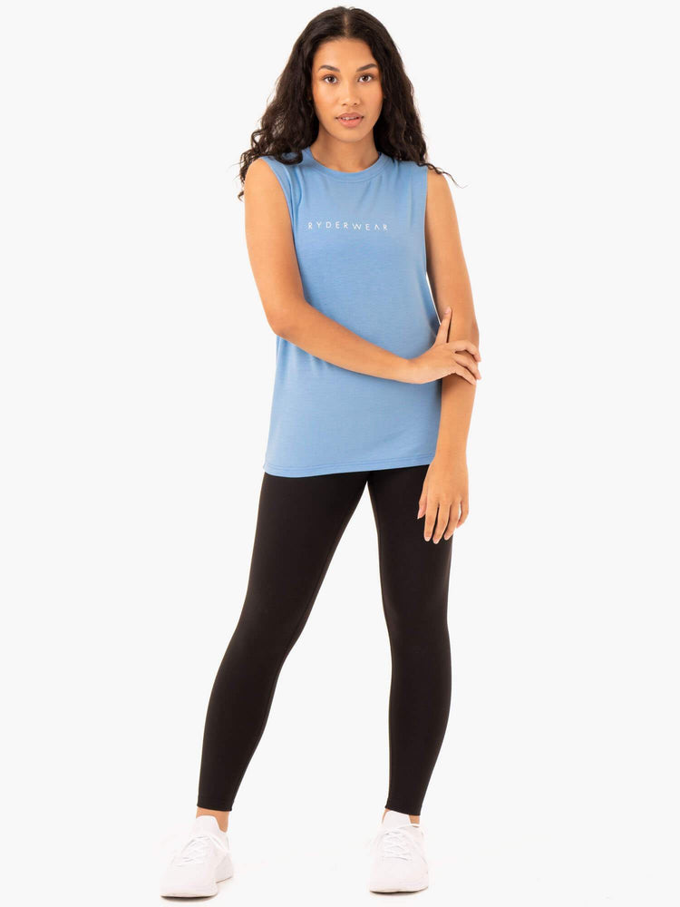 Debardeur Ryderwear Foundation Muscle Bleu Femme | BGB-61636529