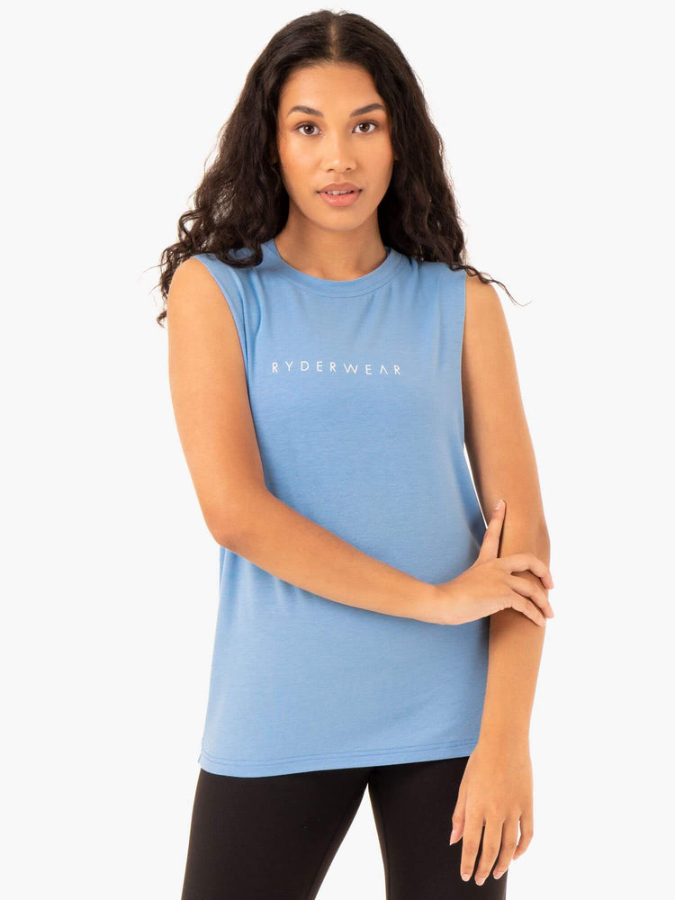 Debardeur Ryderwear Foundation Muscle Bleu Femme | BGB-61636529