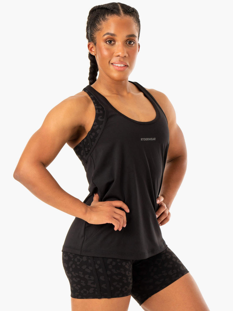 Debardeur Ryderwear Evolution Racer Back Noir Femme | ACJ-26112821