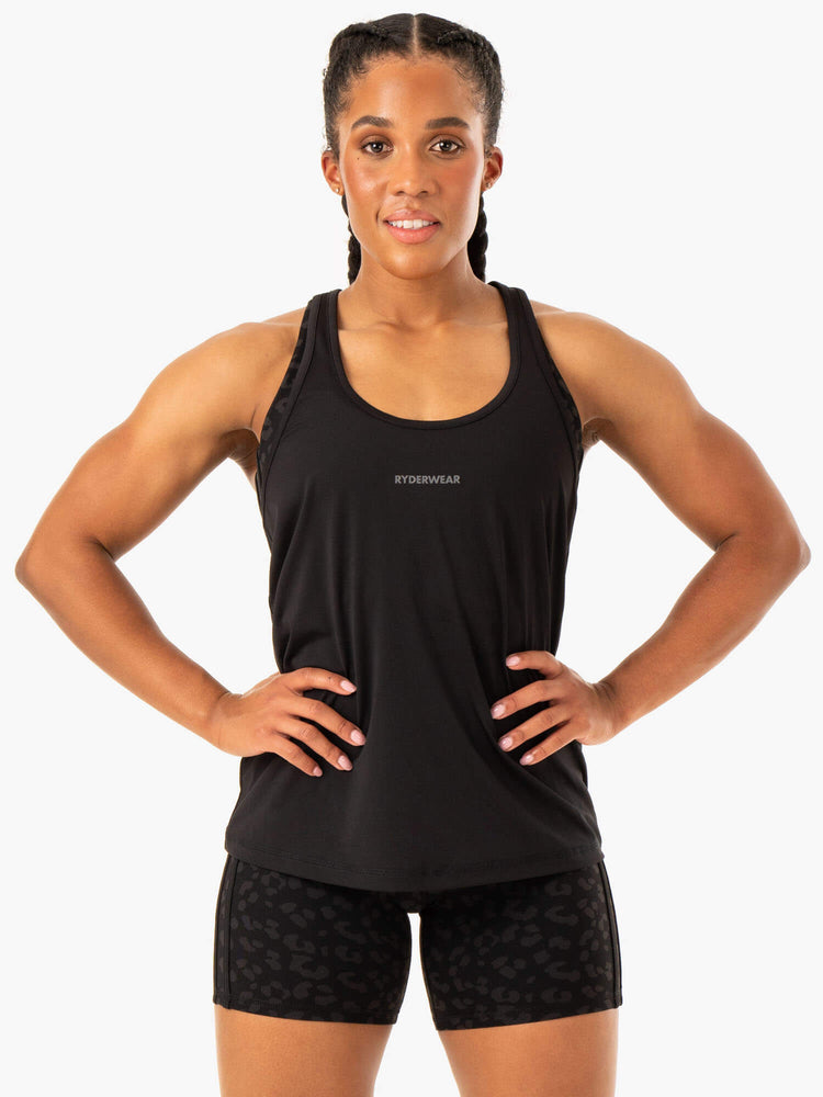 Debardeur Ryderwear Evolution Racer Back Noir Femme | ACJ-26112821