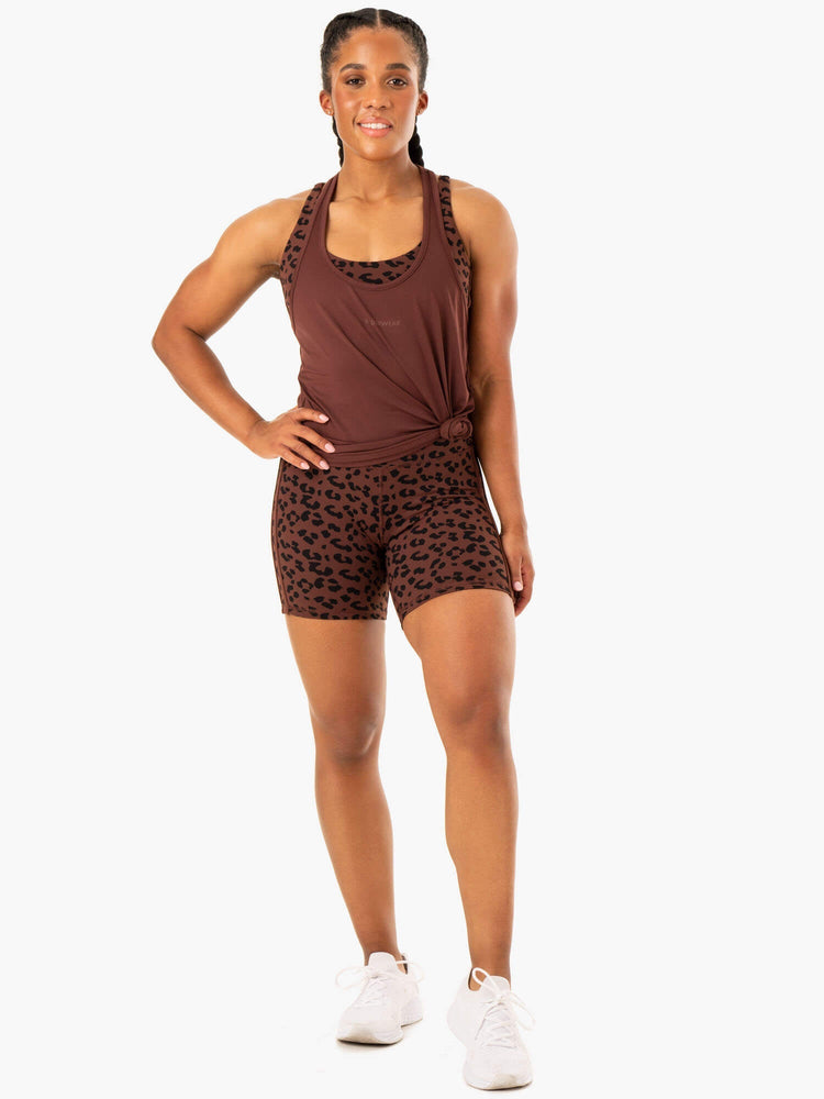 Debardeur Ryderwear Evolution Racer Back Chocolat Femme | PIN-51666245