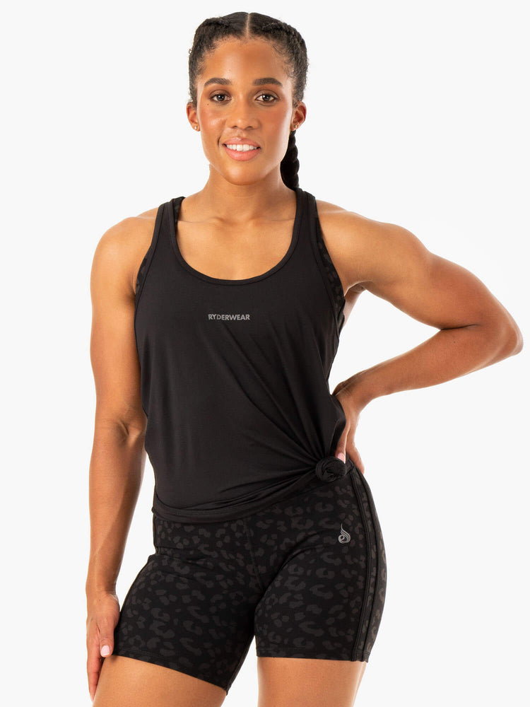 Debardeur Ryderwear Evolution Racer Back Noir Femme | ACJ-26112821