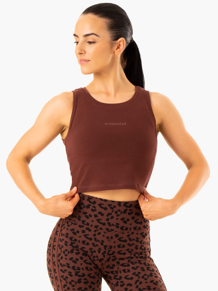 Debardeur Ryderwear Evolution Coton Chocolat Femme | OWY-45903511