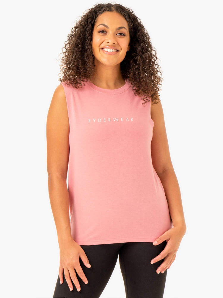 Debardeur Ryderwear Foundation Muscle Rose Femme | XBY-82449786