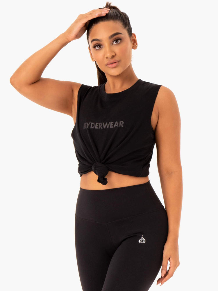 Debardeur Ryderwear Base Regular Cut Noir Femme | GQT-13105170