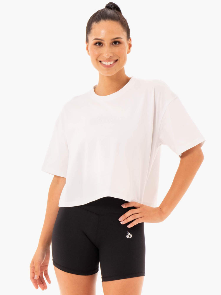 T Shirts Ryderwear Studio Blanche Femme | NJK-78144682