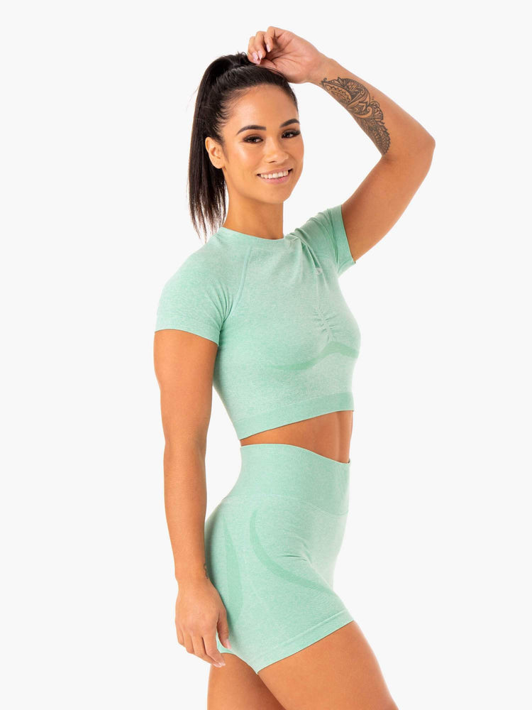 T Shirts Ryderwear Sculpt Seamless Menthe Femme | DRA-32254783