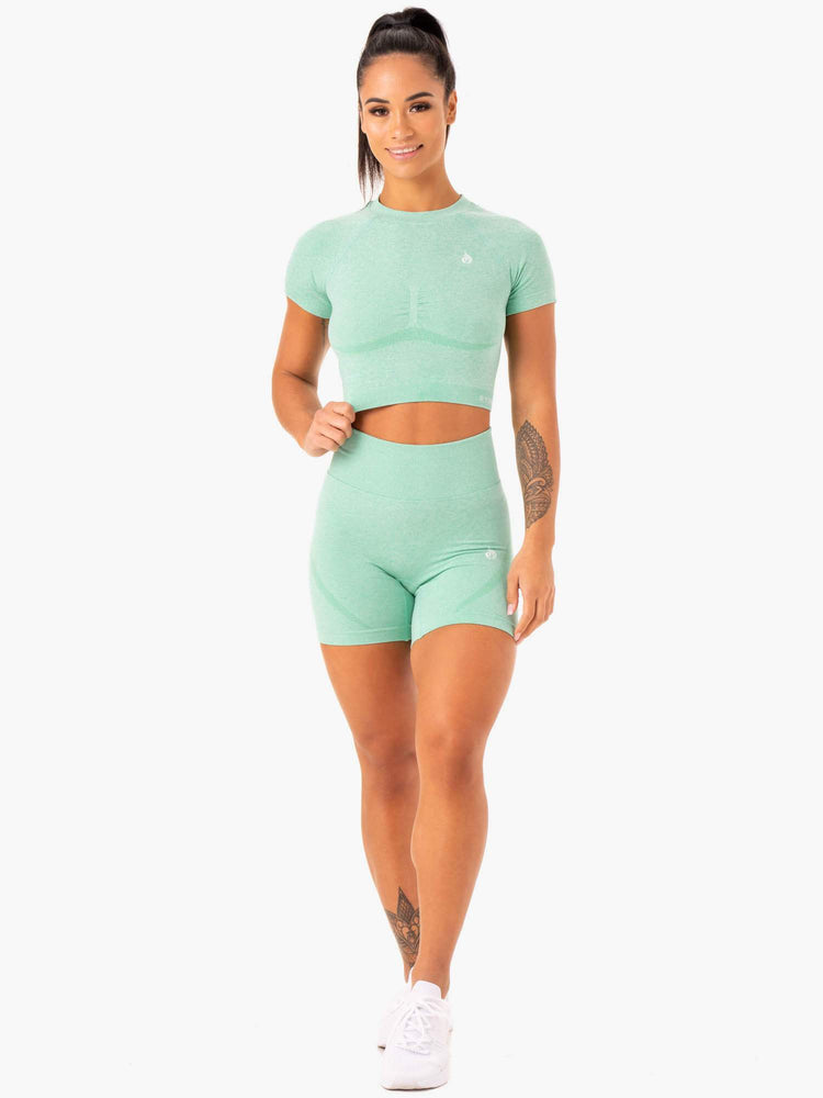 T Shirts Ryderwear Sculpt Seamless Menthe Femme | DRA-32254783