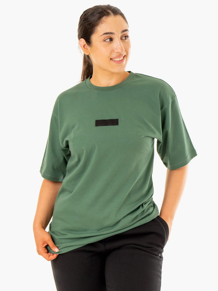 T Shirts Ryderwear Oversized Vert Femme | BXG-08060262