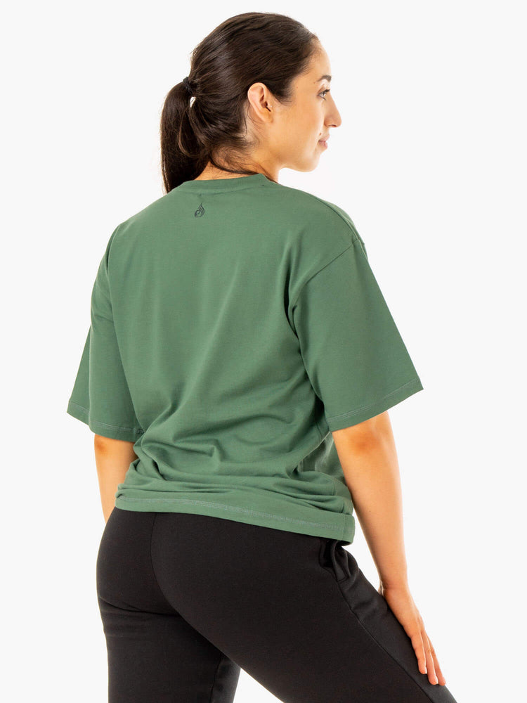 T Shirts Ryderwear Oversized Vert Femme | BXG-08060262