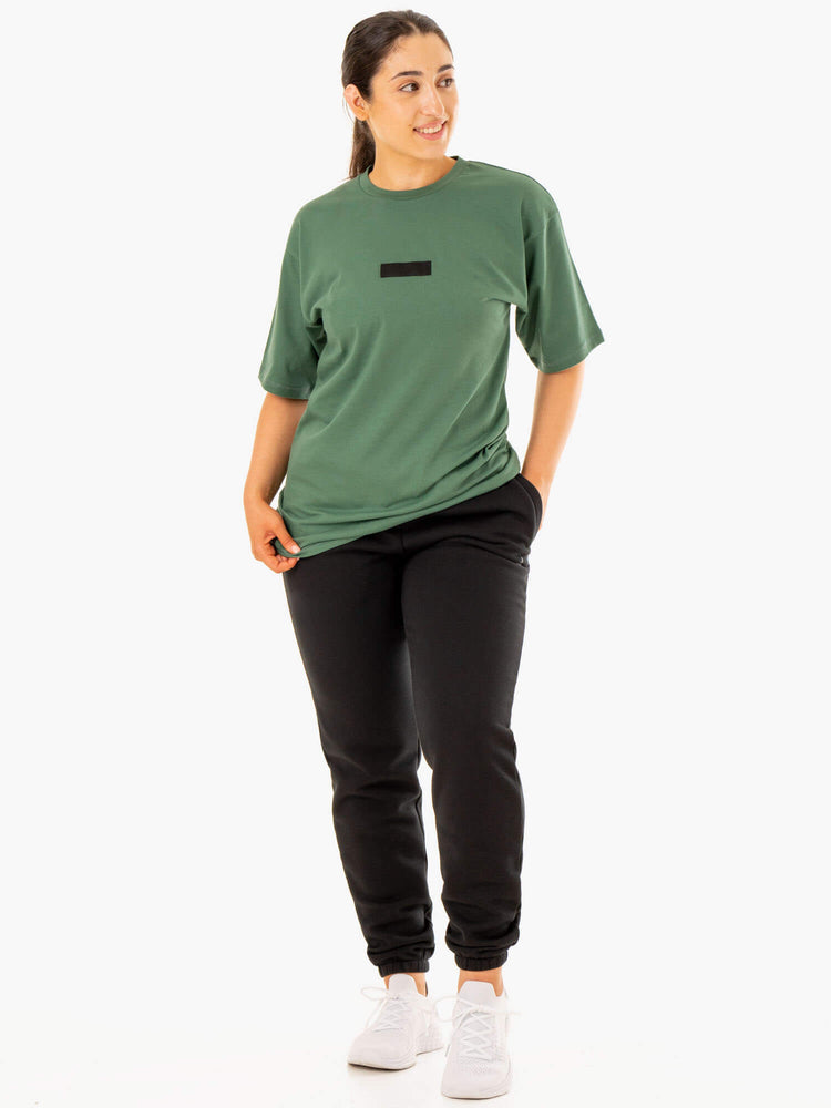 T Shirts Ryderwear Oversized Vert Femme | BXG-08060262