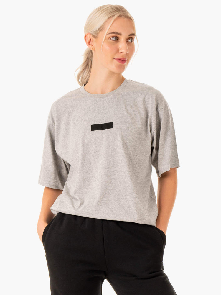 T Shirts Ryderwear Oversized Grise Femme | WWF-38625344