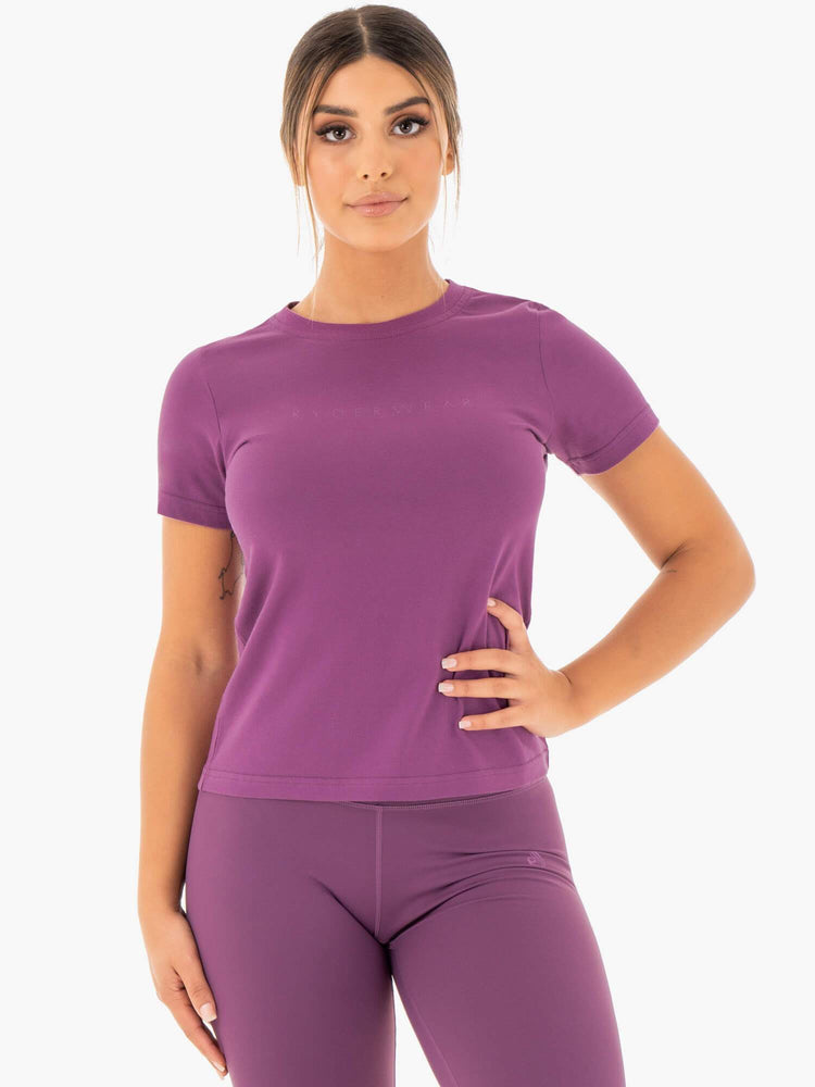 T Shirts Ryderwear Motion Violette Femme | VOG-46091477