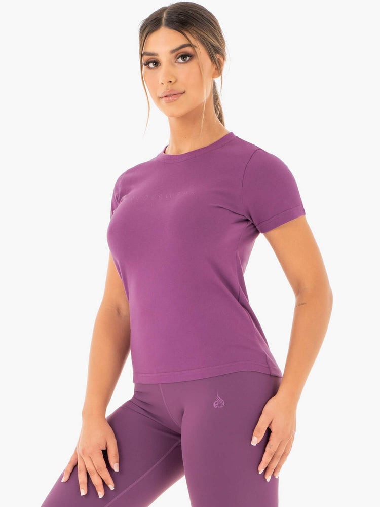 T Shirts Ryderwear Motion Violette Femme | VOG-46091477