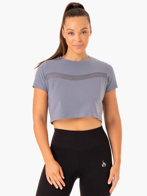 T Shirts Ryderwear Hybrid Mesh Bleu Femme | RPC-32368105